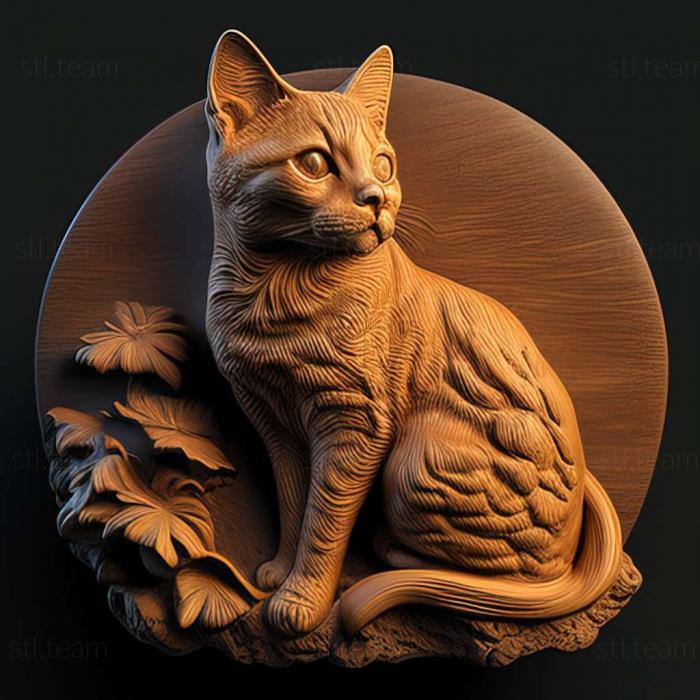 3D модель Короткошерста кішка острова Мен (STL)